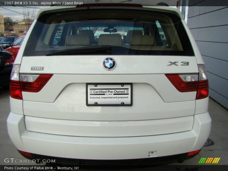Alpine White / Sand Beige 2007 BMW X3 3.0si