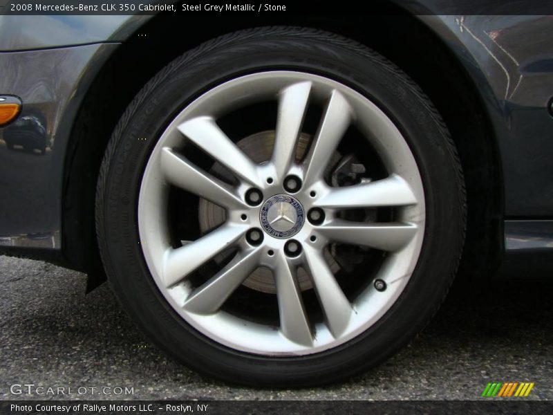 Steel Grey Metallic / Stone 2008 Mercedes-Benz CLK 350 Cabriolet