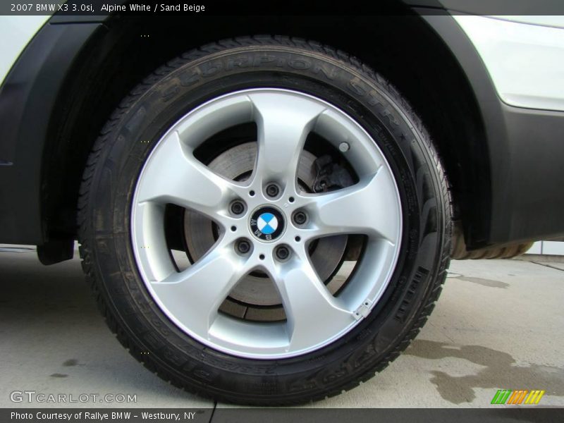 Alpine White / Sand Beige 2007 BMW X3 3.0si