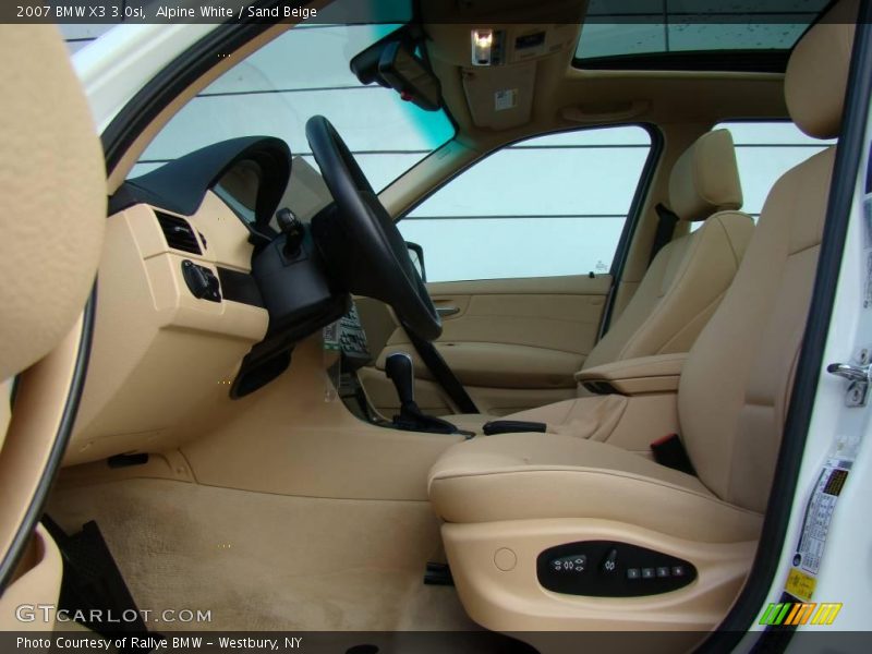 Alpine White / Sand Beige 2007 BMW X3 3.0si