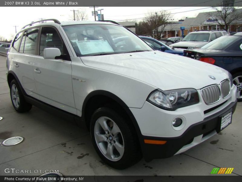 Alpine White / Black 2007 BMW X3 3.0si
