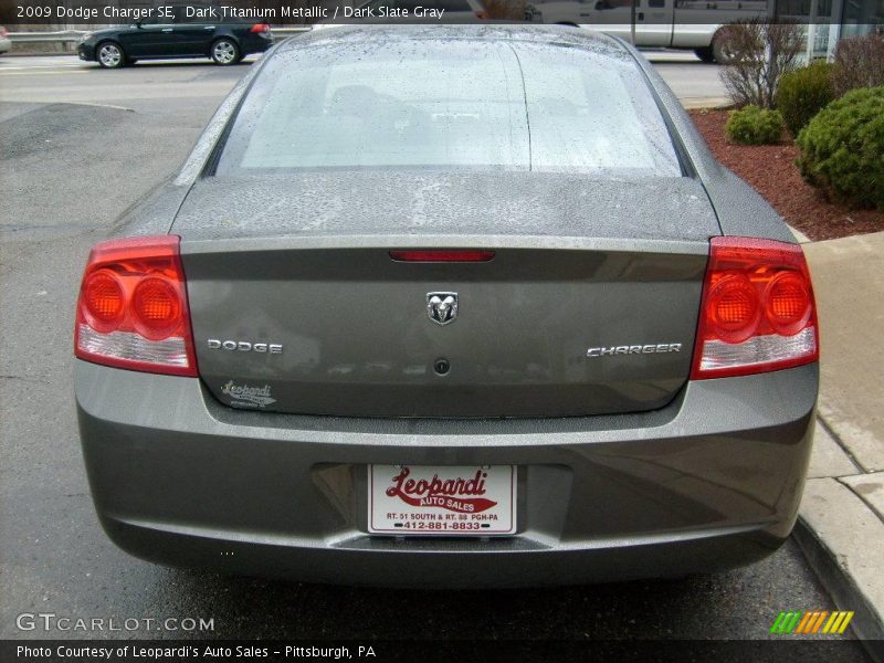 Dark Titanium Metallic / Dark Slate Gray 2009 Dodge Charger SE