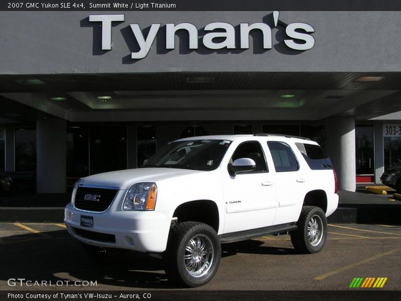 Summit White / Light Titanium 2007 GMC Yukon SLE 4x4