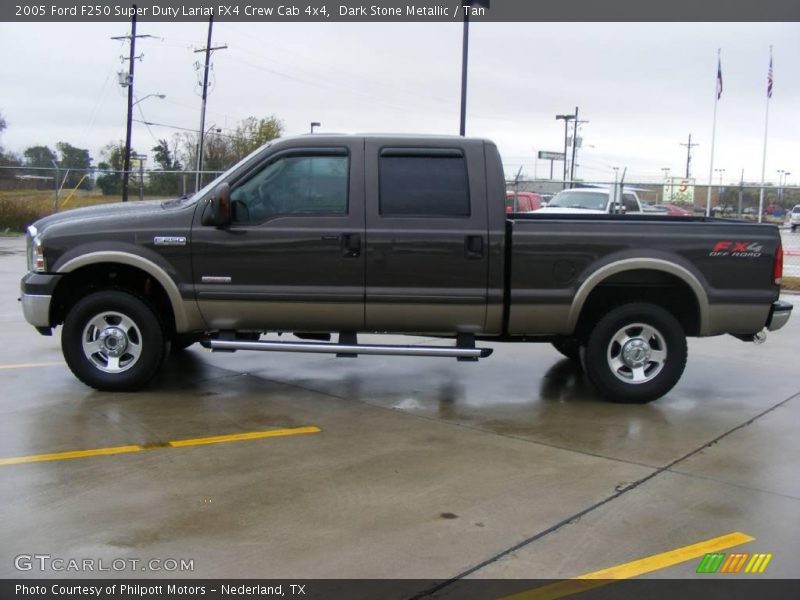 Dark Stone Metallic / Tan 2005 Ford F250 Super Duty Lariat FX4 Crew Cab 4x4
