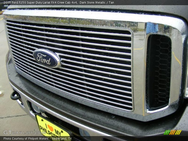 Dark Stone Metallic / Tan 2005 Ford F250 Super Duty Lariat FX4 Crew Cab 4x4