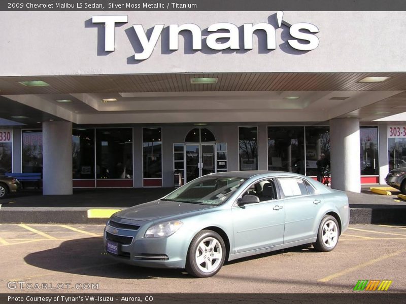 Silver Moss Metallic / Titanium 2009 Chevrolet Malibu LS Sedan