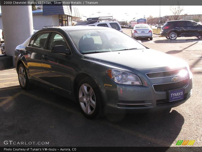 Silver Moss Metallic / Titanium 2009 Chevrolet Malibu LS Sedan