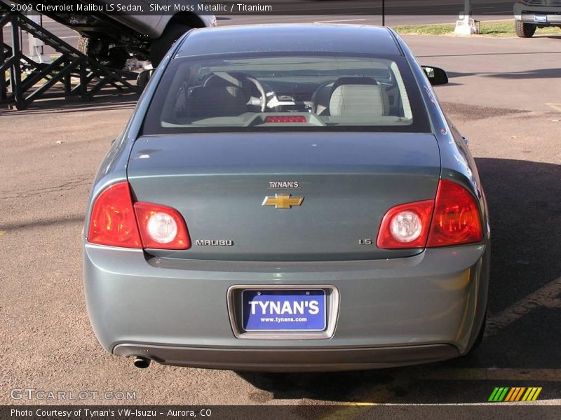 Silver Moss Metallic / Titanium 2009 Chevrolet Malibu LS Sedan