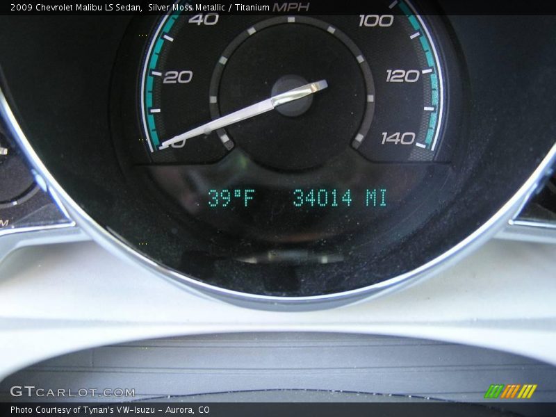 Silver Moss Metallic / Titanium 2009 Chevrolet Malibu LS Sedan