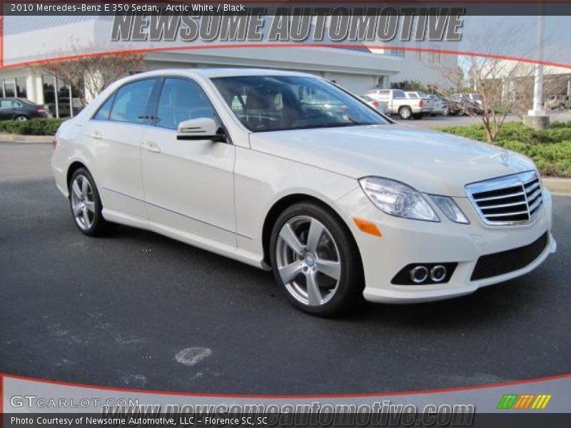 Arctic White / Black 2010 Mercedes-Benz E 350 Sedan