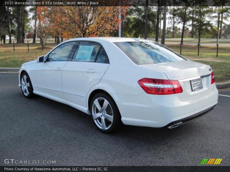 Arctic White / Black 2010 Mercedes-Benz E 350 Sedan