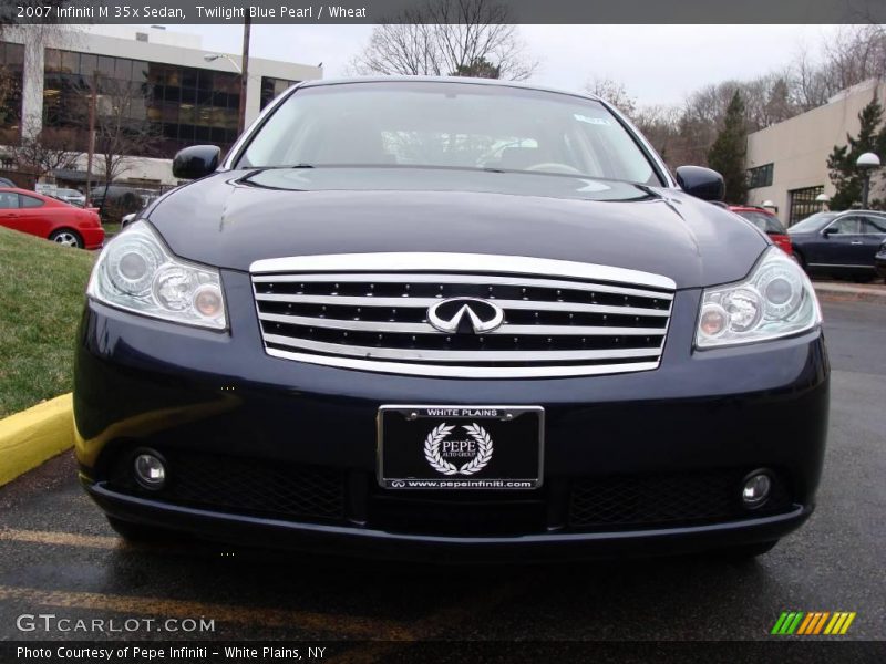 Twilight Blue Pearl / Wheat 2007 Infiniti M 35x Sedan