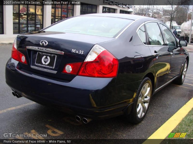 Twilight Blue Pearl / Wheat 2007 Infiniti M 35x Sedan