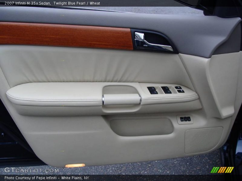 Twilight Blue Pearl / Wheat 2007 Infiniti M 35x Sedan