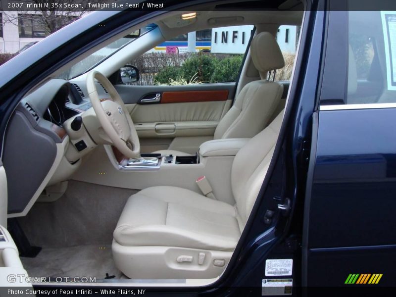 Twilight Blue Pearl / Wheat 2007 Infiniti M 35x Sedan