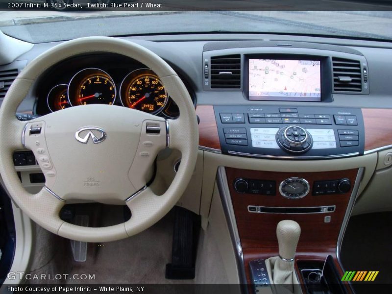 Twilight Blue Pearl / Wheat 2007 Infiniti M 35x Sedan