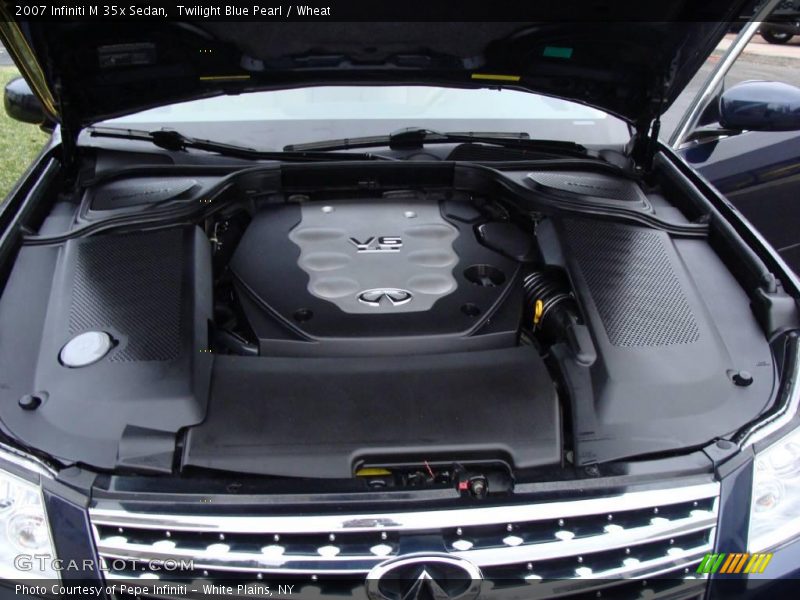 Twilight Blue Pearl / Wheat 2007 Infiniti M 35x Sedan