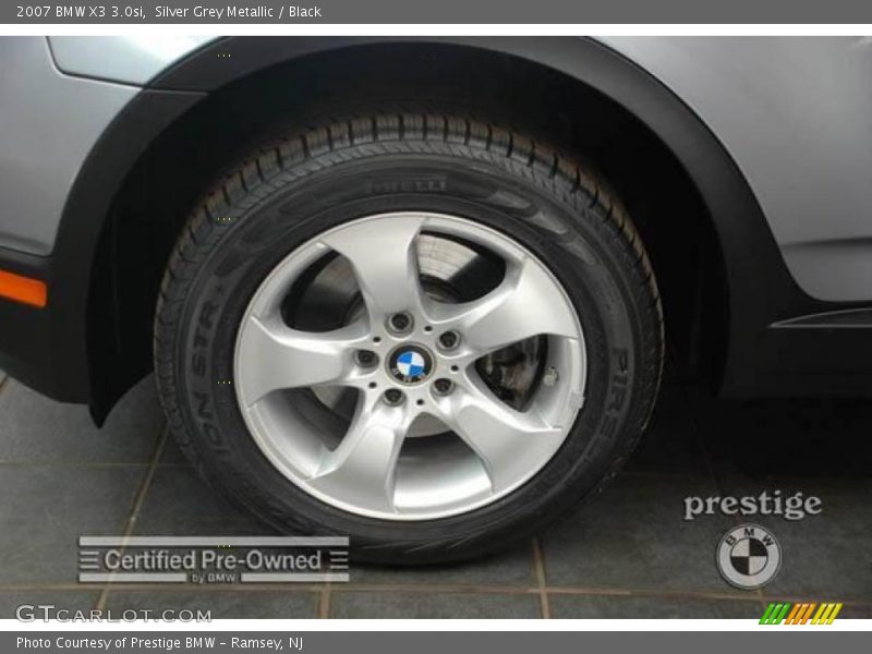 Silver Grey Metallic / Black 2007 BMW X3 3.0si