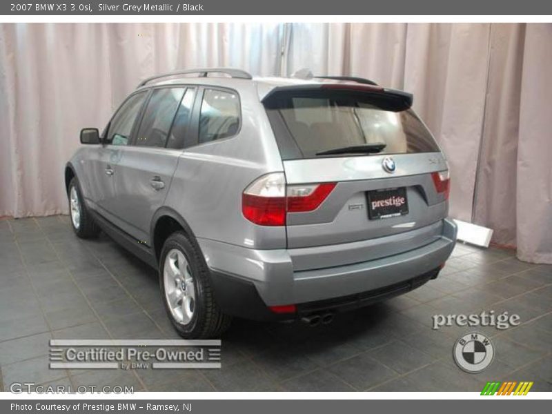 Silver Grey Metallic / Black 2007 BMW X3 3.0si
