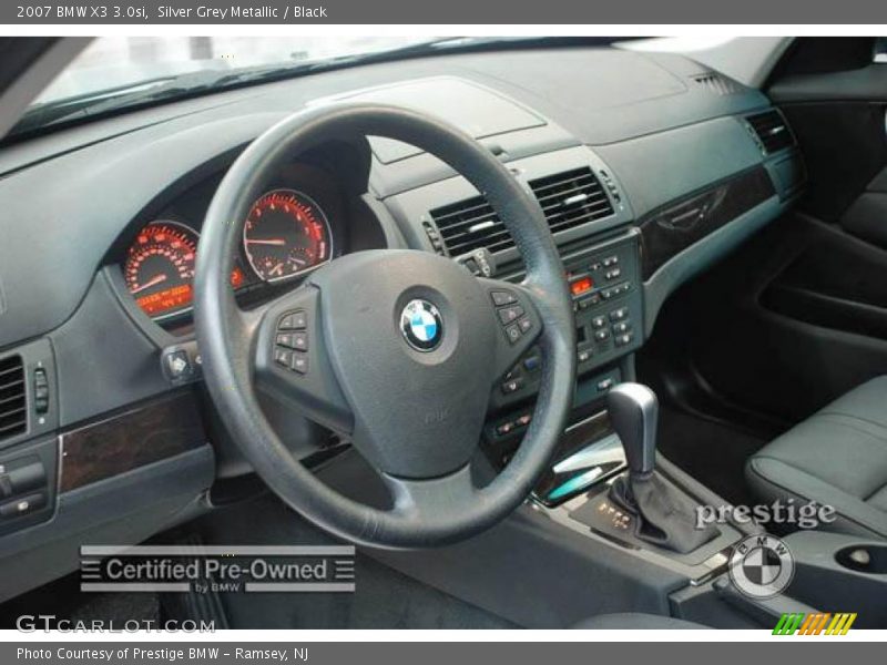 Silver Grey Metallic / Black 2007 BMW X3 3.0si