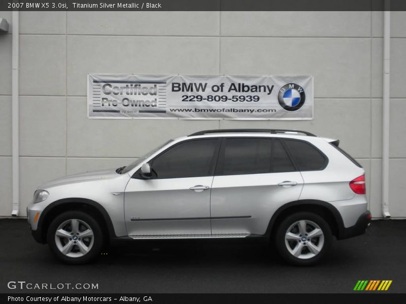 Titanium Silver Metallic / Black 2007 BMW X5 3.0si
