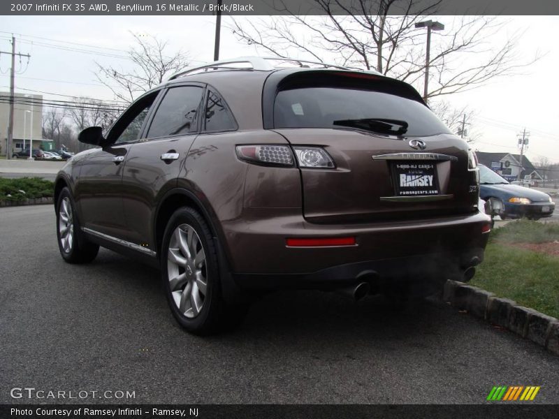 Beryllium 16 Metallic / Brick/Black 2007 Infiniti FX 35 AWD