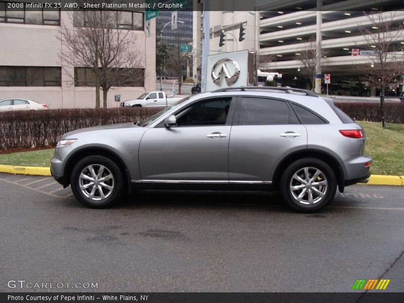 Sheer Platinum Metallic / Graphite 2008 Infiniti FX 35 AWD