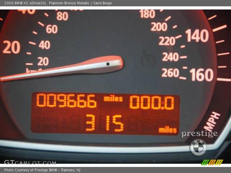 Platinum Bronze Metallic / Sand Beige 2009 BMW X3 xDrive30i