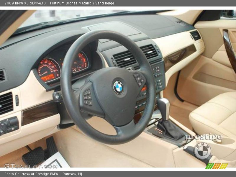 Platinum Bronze Metallic / Sand Beige 2009 BMW X3 xDrive30i
