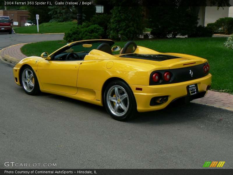 Giallo (Yellow) / Beige 2004 Ferrari 360 Spider F1