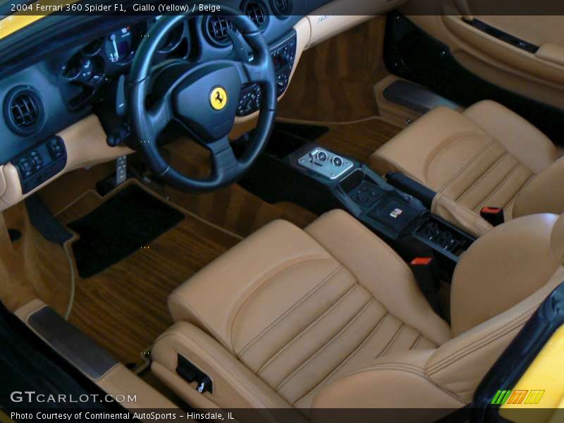 Giallo (Yellow) / Beige 2004 Ferrari 360 Spider F1