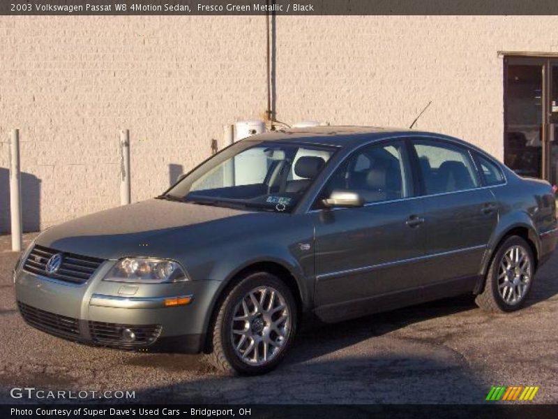 Fresco Green Metallic / Black 2003 Volkswagen Passat W8 4Motion Sedan