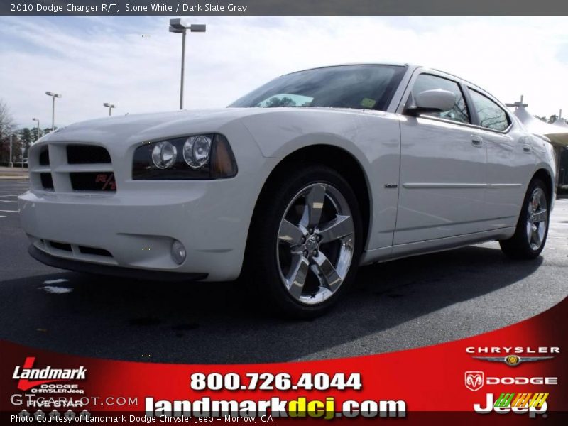 Stone White / Dark Slate Gray 2010 Dodge Charger R/T