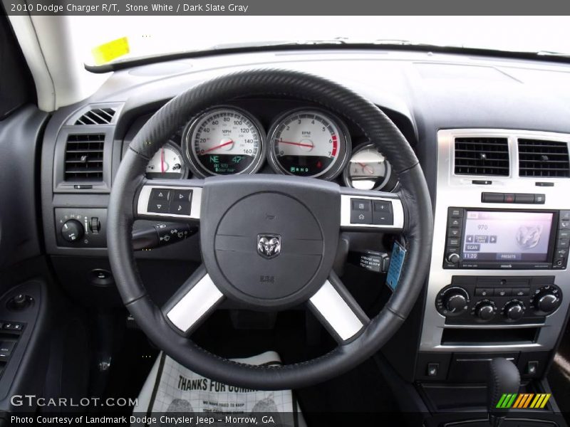 Stone White / Dark Slate Gray 2010 Dodge Charger R/T