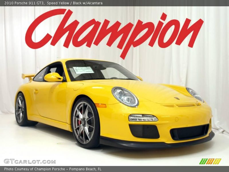 Speed Yellow / Black w/Alcantara 2010 Porsche 911 GT3