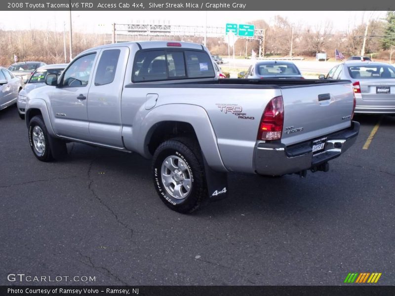 Silver Streak Mica / Graphite Gray 2008 Toyota Tacoma V6 TRD  Access Cab 4x4