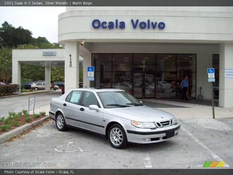 Silver Metallic / Warm Beige 2001 Saab 9-5 Sedan