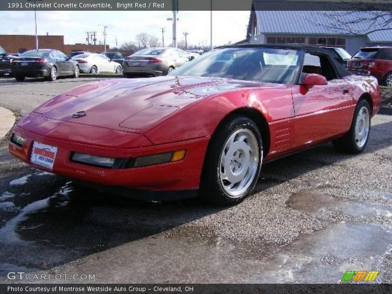 Bright Red / Red 1991 Chevrolet Corvette Convertible