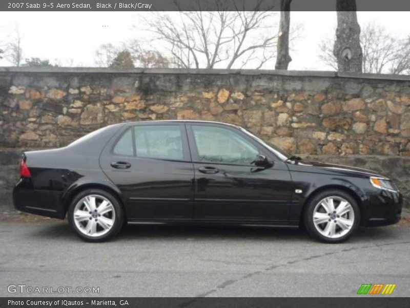 Black / Black/Gray 2007 Saab 9-5 Aero Sedan