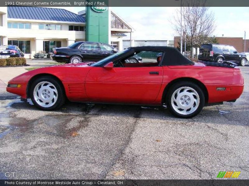 Bright Red / Red 1991 Chevrolet Corvette Convertible