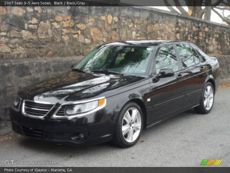 Black / Black/Gray 2007 Saab 9-5 Aero Sedan