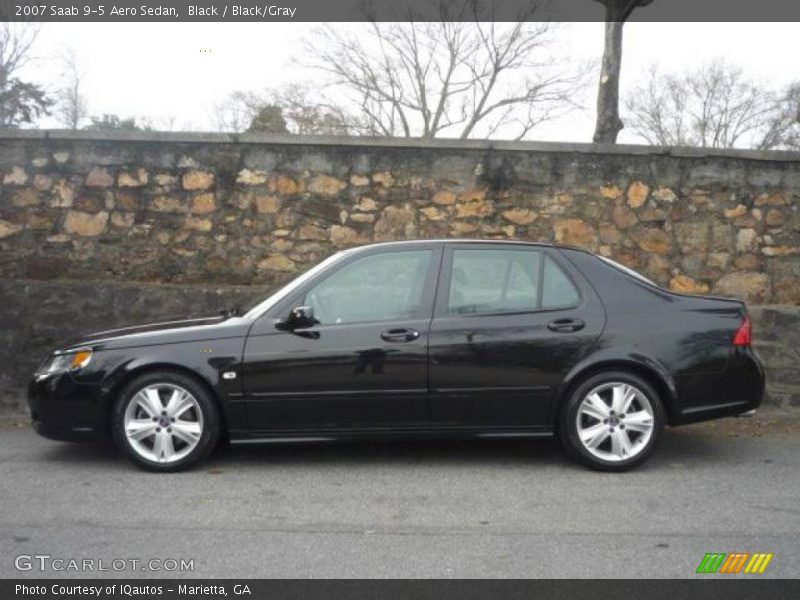 Black / Black/Gray 2007 Saab 9-5 Aero Sedan