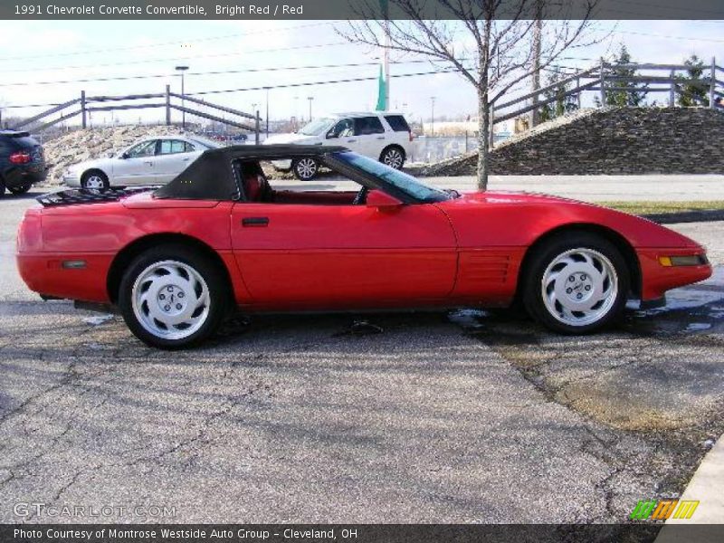 Bright Red / Red 1991 Chevrolet Corvette Convertible