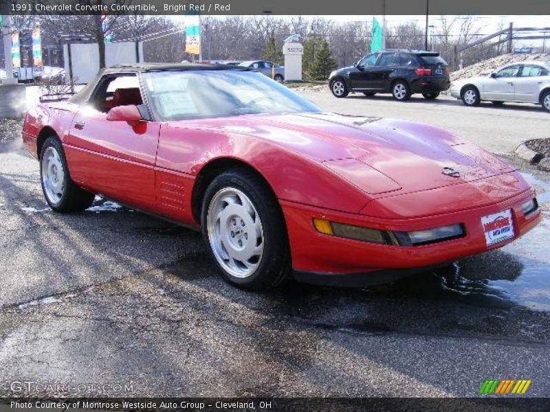 Bright Red / Red 1991 Chevrolet Corvette Convertible