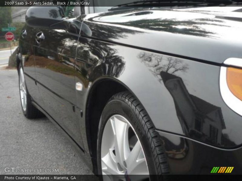 Black / Black/Gray 2007 Saab 9-5 Aero Sedan