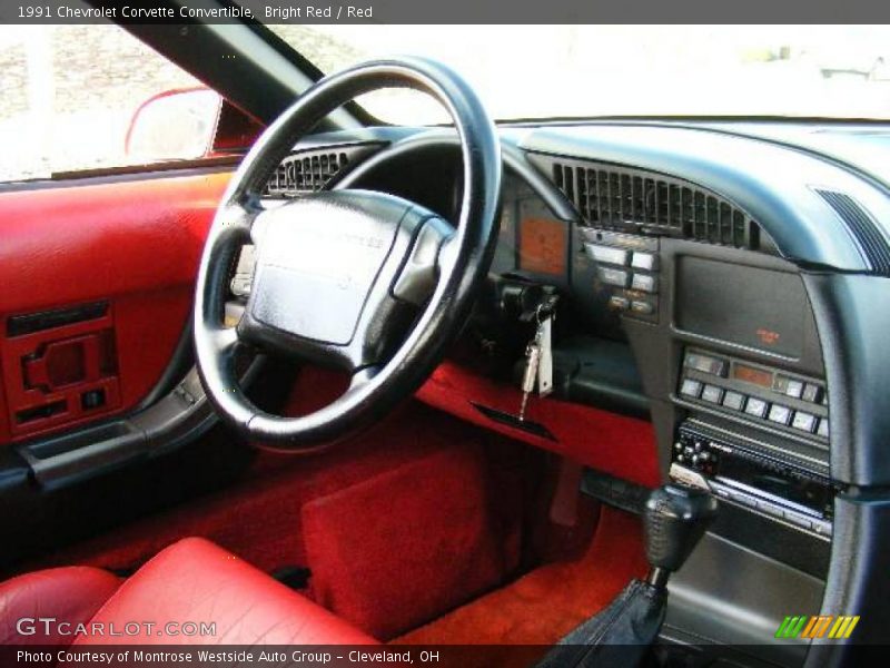 Bright Red / Red 1991 Chevrolet Corvette Convertible