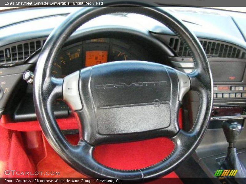 Bright Red / Red 1991 Chevrolet Corvette Convertible