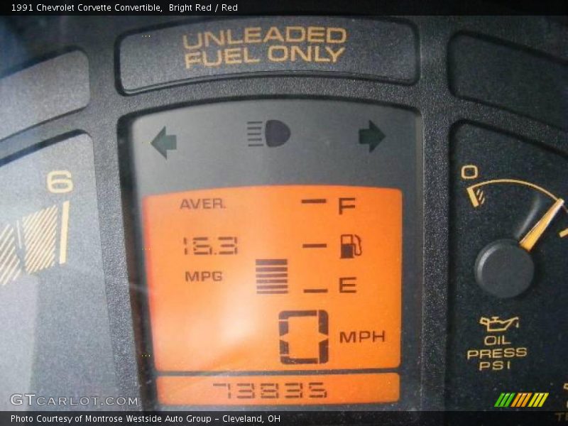 Bright Red / Red 1991 Chevrolet Corvette Convertible