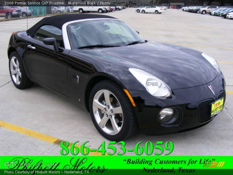 Mysterious Black / Ebony 2008 Pontiac Solstice GXP Roadster