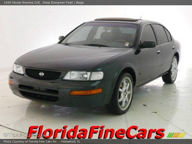 Deep Evergreen Pearl / Beige 1996 Nissan Maxima GXE